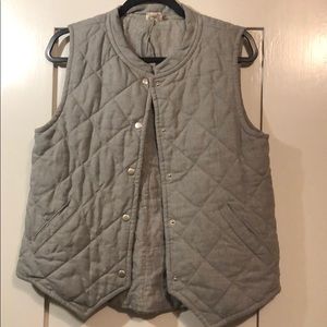 Grey quilted vest